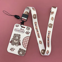 Load image into Gallery viewer, 【buy 2 get 1 free】Kawaii Keychain Cartoon Cat Sliding Card Holder