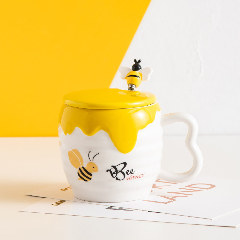 bee honey pot cup set