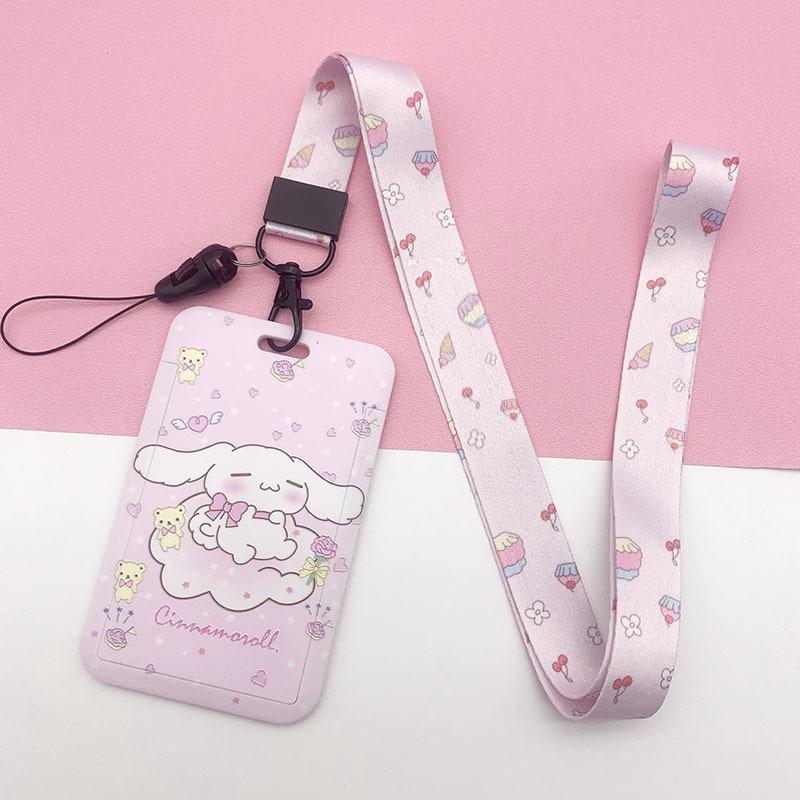 【buy 2 get 1 free】Kawaii  Keychain Cartoon Cat Sliding Card Holder