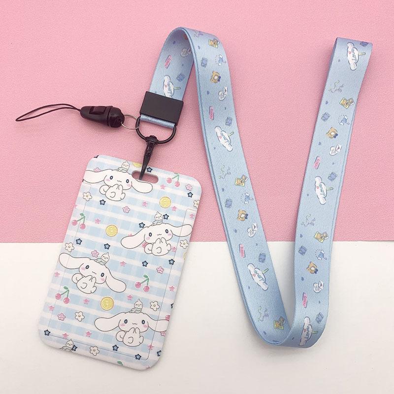【buy 2 get 1 free】Kawaii  Keychain Cartoon Cat Sliding Card Holder