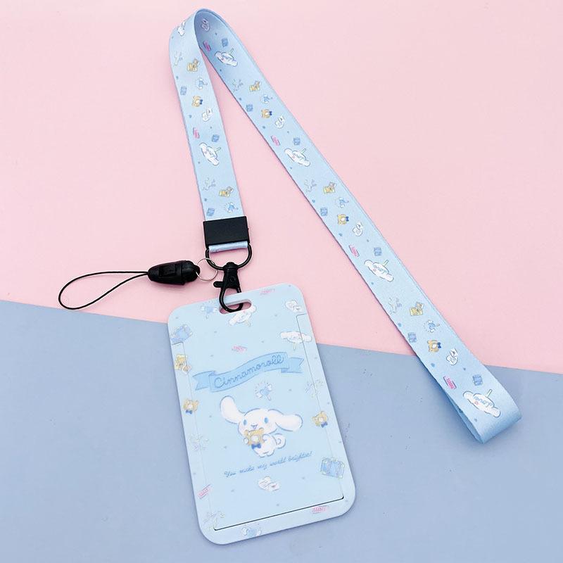 【buy 2 get 1 free】Kawaii  Keychain Cartoon Cat Sliding Card Holder