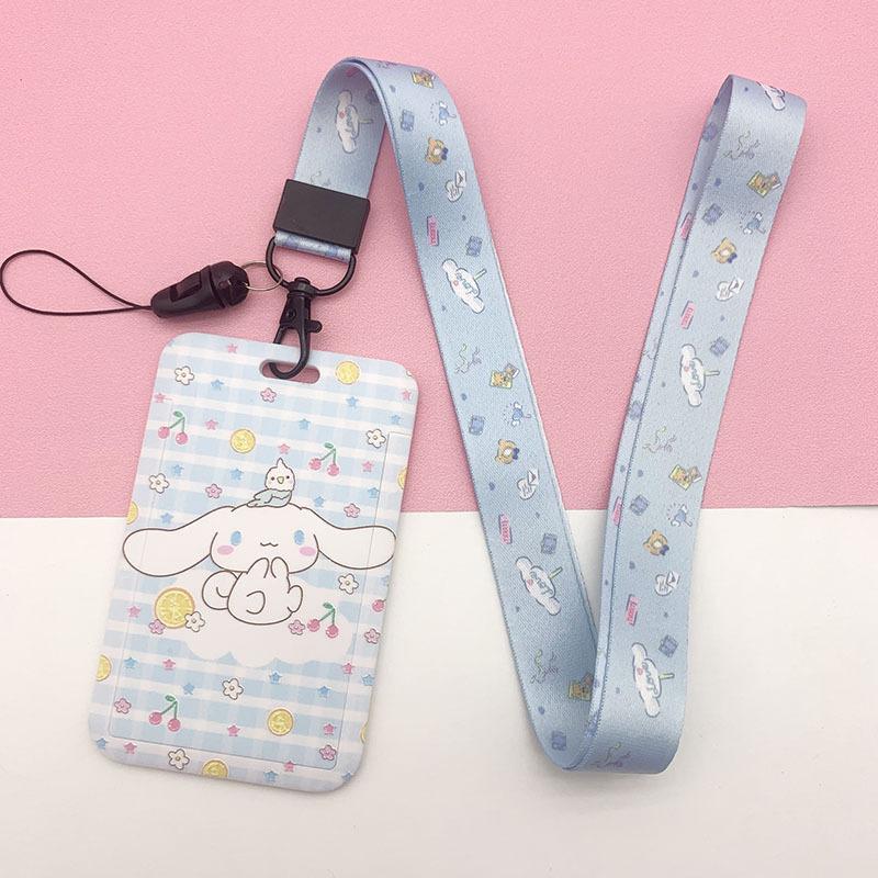 【buy 2 get 1 free】Kawaii  Keychain Cartoon Cat Sliding Card Holder
