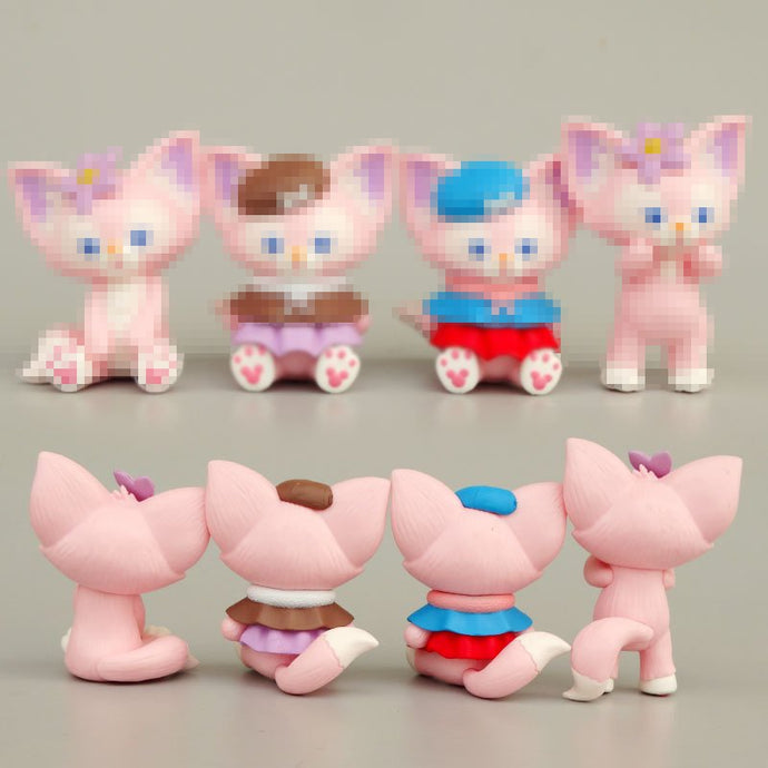 one pink fox dolls set