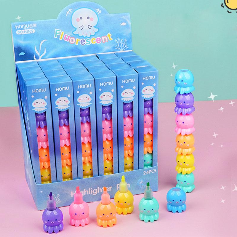 little Octopus Multicolor Highlighter