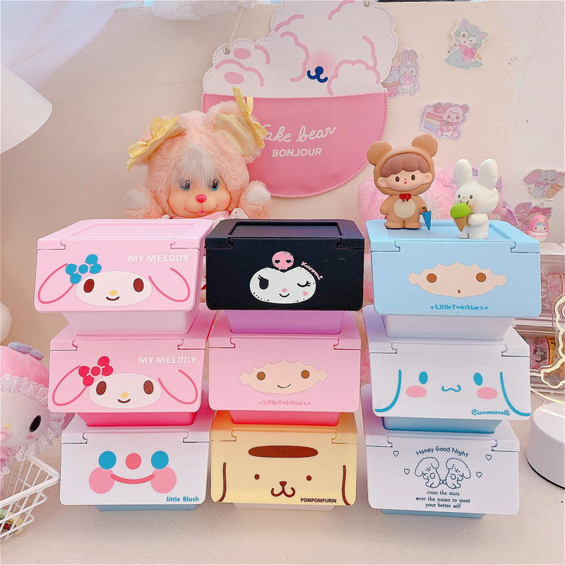 Cartoon Pattern Desktop Superimposed Drawer Storage Box
