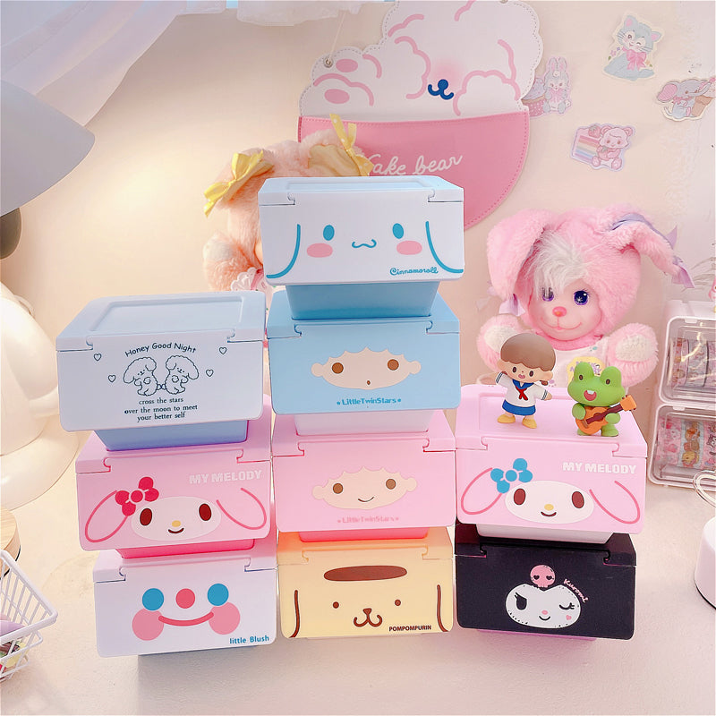 Cartoon Pattern Desktop Superimposed Drawer Storage Box