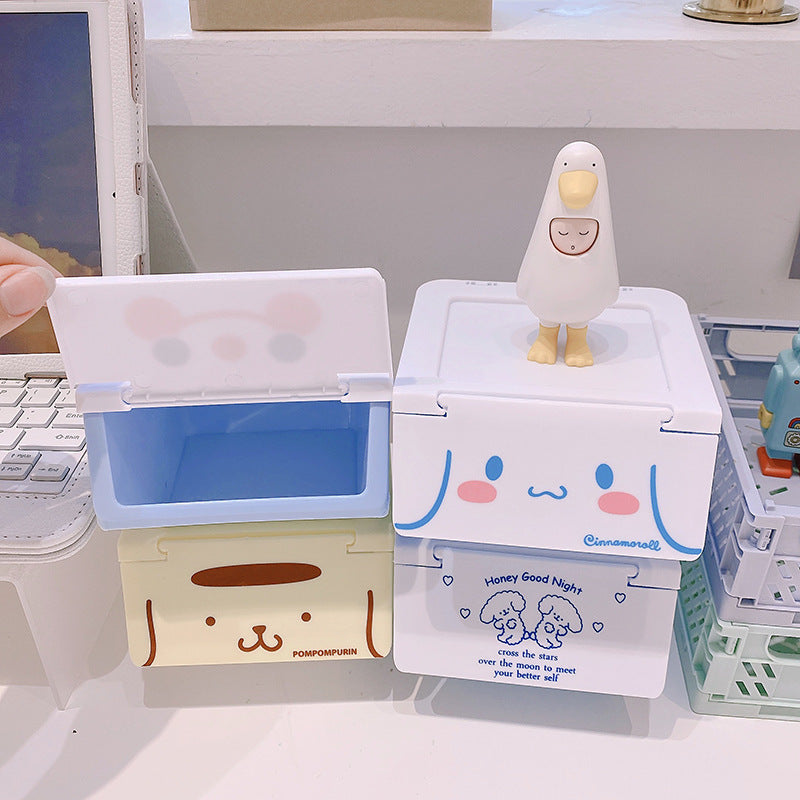 Cartoon Pattern Desktop Superimposed Drawer Storage Box