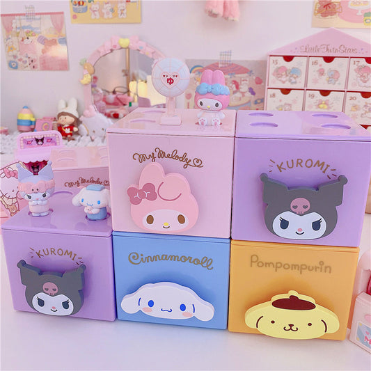 Creative Cute Girl Desktop Storage Box Drawer
