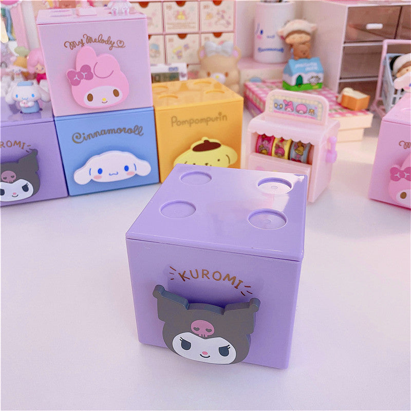 Creative Cute Girl Desktop Storage Box Drawer