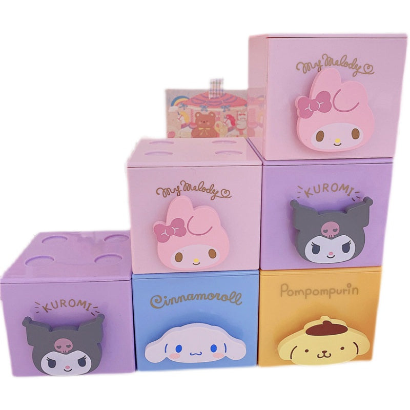 Creative Cute Girl Desktop Storage Box Drawer