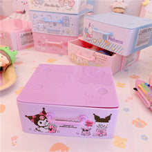 Charger l&#39;image dans la galerie, Kawaii Desktop Storage Boxes Cartoon Girl Cosmetic Storage Drawer
