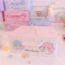 Charger l&#39;image dans la galerie, Kawaii Desktop Storage Boxes Cartoon Girl Cosmetic Storage Drawer
