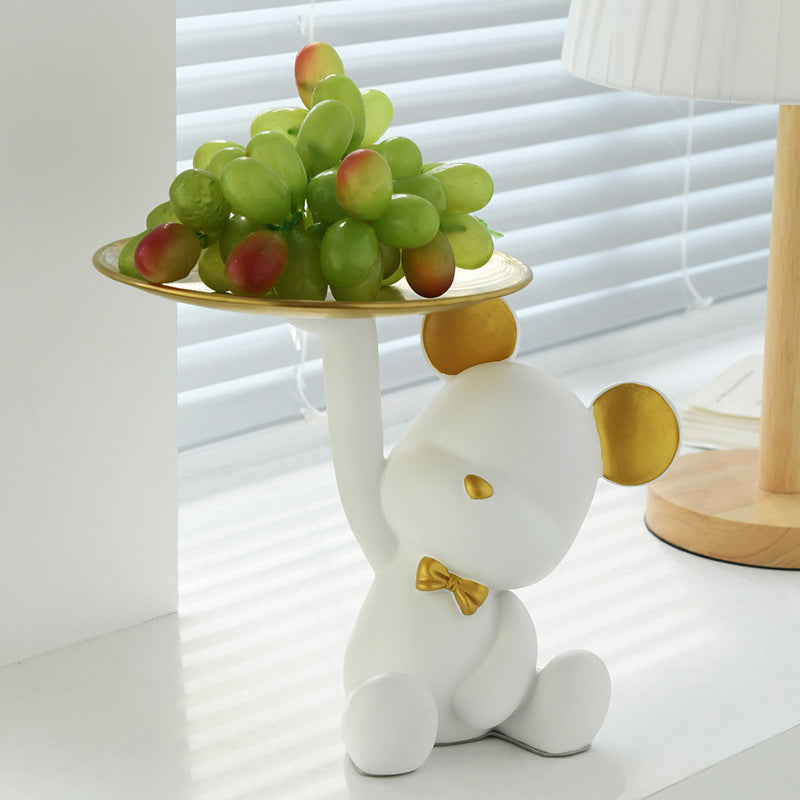key storage tray bear ornament