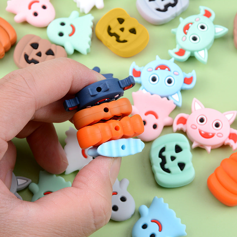 10pcs halloween pumpkin cartoon scattered beads