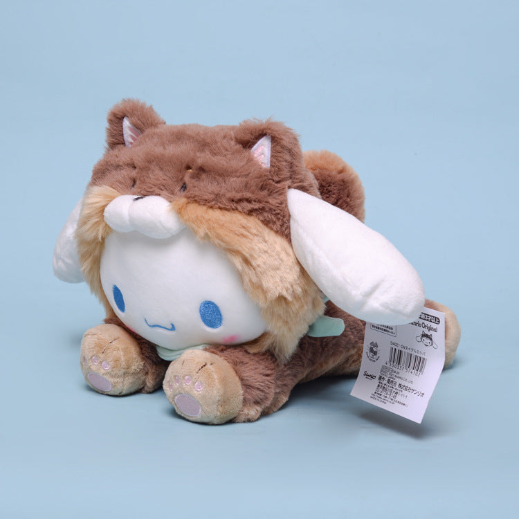 Transform into Shiba Inu lying down plush toy dolls