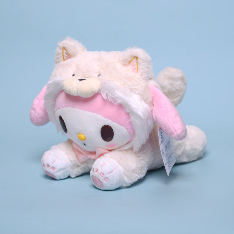 Transform into Shiba Inu lying down plush toy dolls