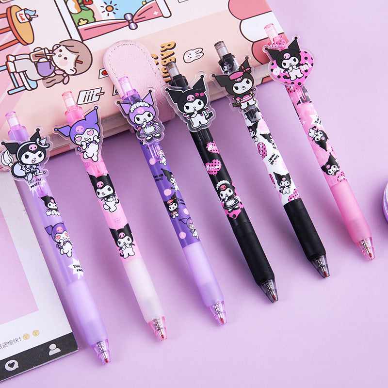 cartoon pressing black ink pens