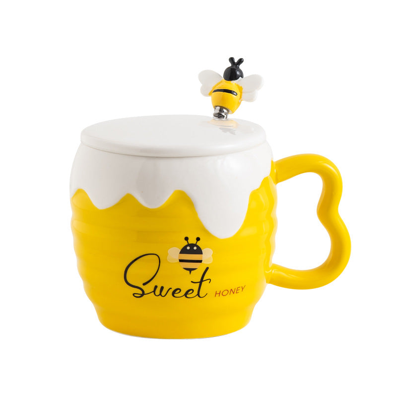 bee honey pot cup set