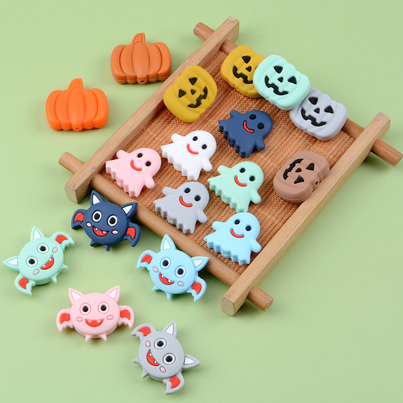 10pcs halloween pumpkin cartoon scattered beads