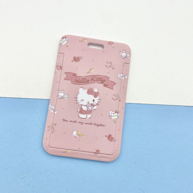 【buy 2 get 1 free】Kawaii  Keychain Cartoon Cat Sliding Card Holder
