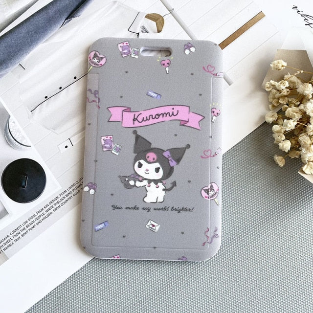 【buy 2 get 1 free】Kawaii  Keychain Cartoon Cat Sliding Card Holder