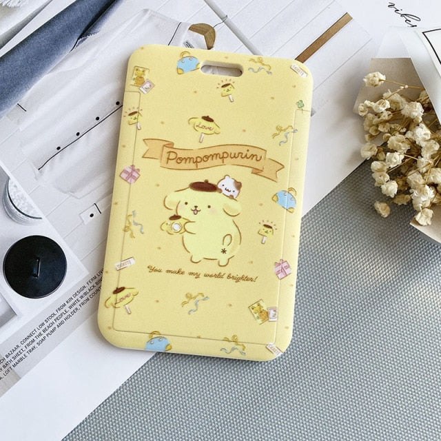 【buy 2 get 1 free】Kawaii  Keychain Cartoon Cat Sliding Card Holder