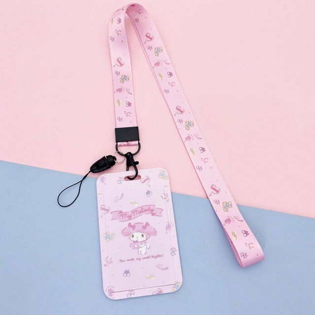 【buy 2 get 1 free】Kawaii  Keychain Cartoon Cat Sliding Card Holder