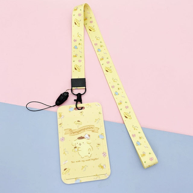 【buy 2 get 1 free】Kawaii  Keychain Cartoon Cat Sliding Card Holder