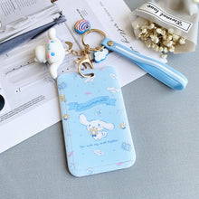 Lade das Bild in den Galerie-Viewer, 【buy 2 get 1 free】Kawaii  Keychain Cartoon Cat Sliding Card Holder
